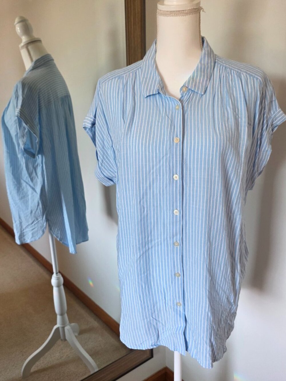 Loft Chambray Button Down Shirt